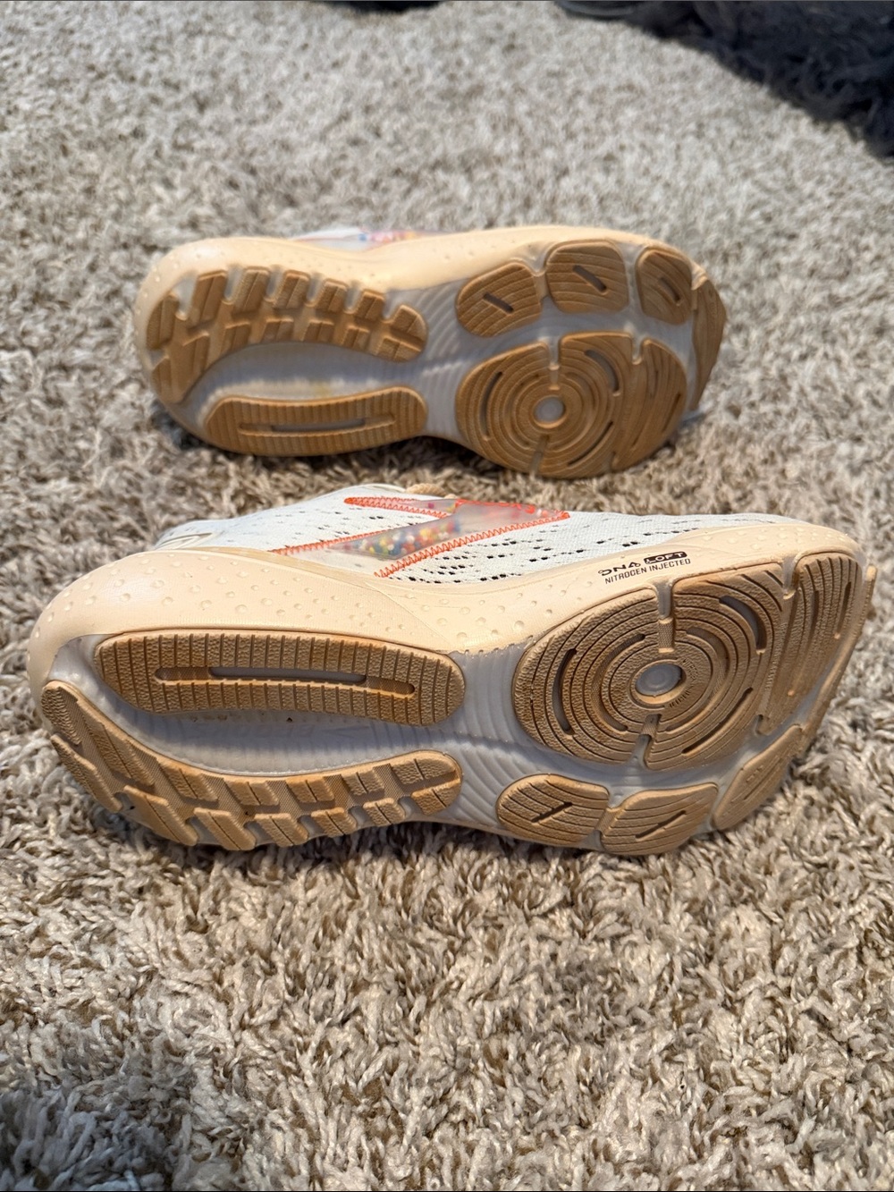 Brooks Glycerin Cream and Light Grey Cream Running Sneakers with Orange Accents - Picture 5 of 5